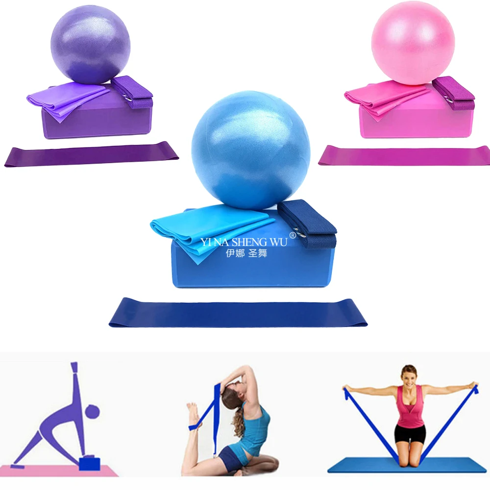 Pilates Yoga Block Exercises - Kit inicial de yoga, 5 peças,