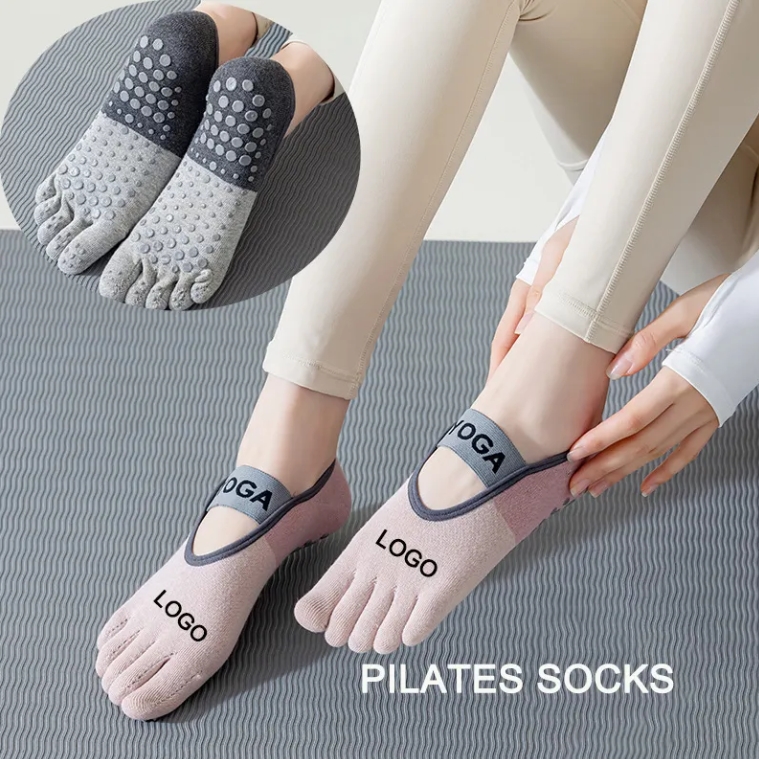 Meias de Algodão Antiderrapant - Pilates Yoga Logo avaliação e preço