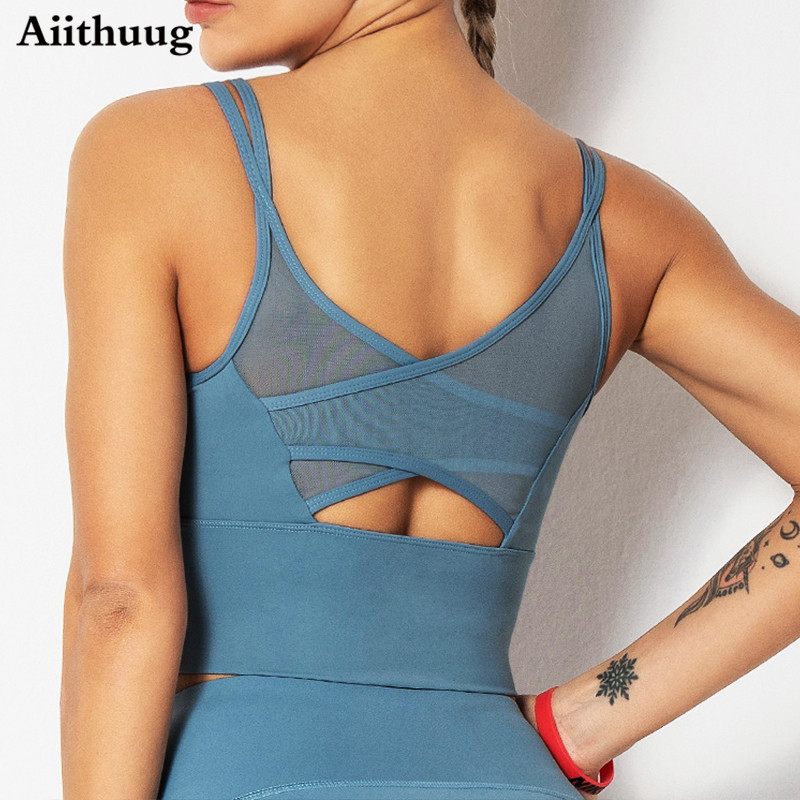 Aiihuug yoga sutiãs camisas de - Pilates Yoga Top avaliação e preço